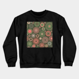 colorful circles | green and coral Crewneck Sweatshirt